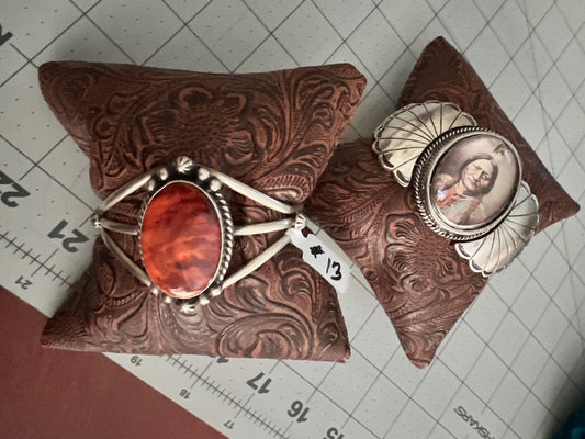 Tooled Faux Leather Cuff /Bracelet Pillows - Set of 2 Cedar Hill Country Market