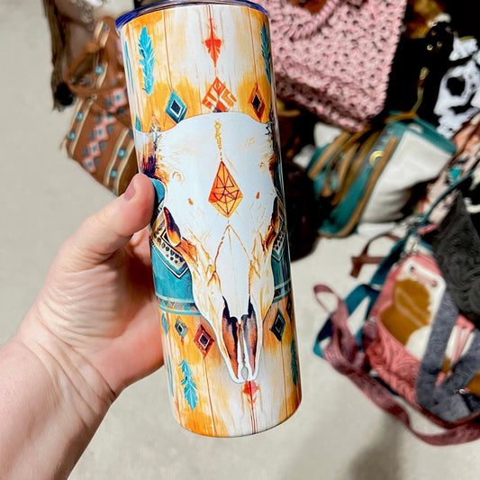 Bullhead Insulated Tumbler with Straw 20 oz Cedar Hill Country Market