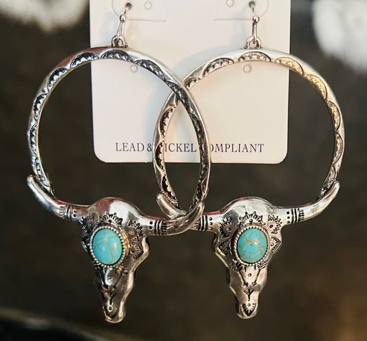 Bullhead Hoop Earrings 1004 CedarHill Country Market