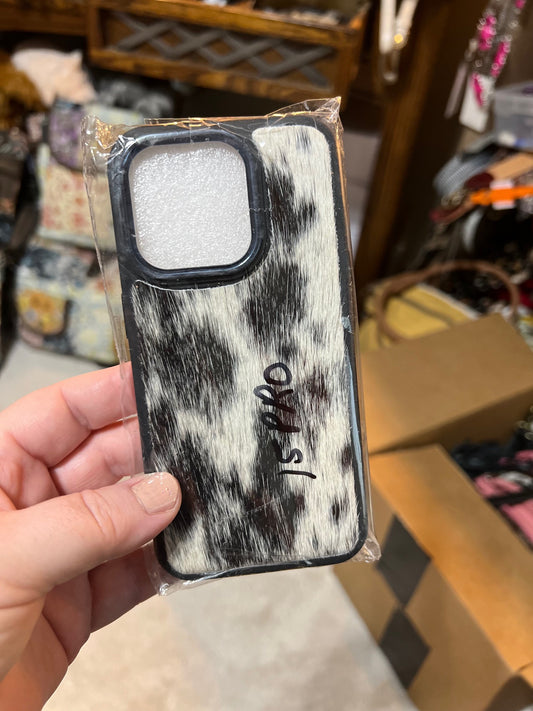 Cowhide and Leather Phone Cases - IPhone 15 Pro (Copy) CedarHill Country Market