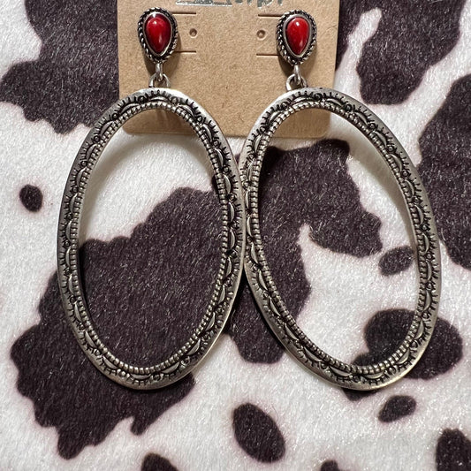 Burnt Orange Pearl X Large Hoop Earrings 0982 CedarHill Country Market