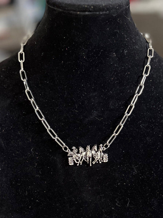 Barrel Racing Cowboys and Horses Necklace 0717 CedarHill Country Market