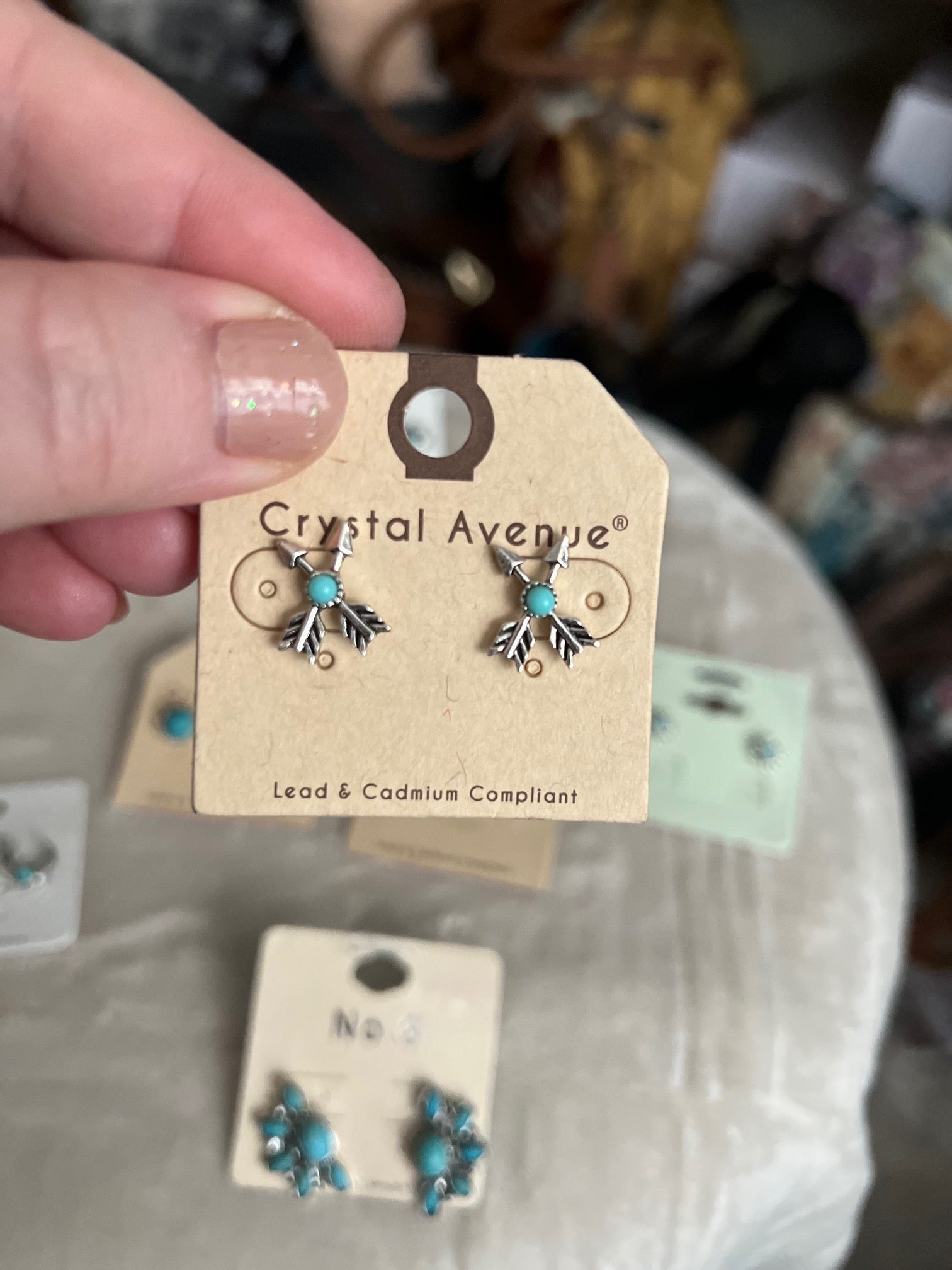 Western Turquoise Stud Earrings - Variety CedarHill Country Market