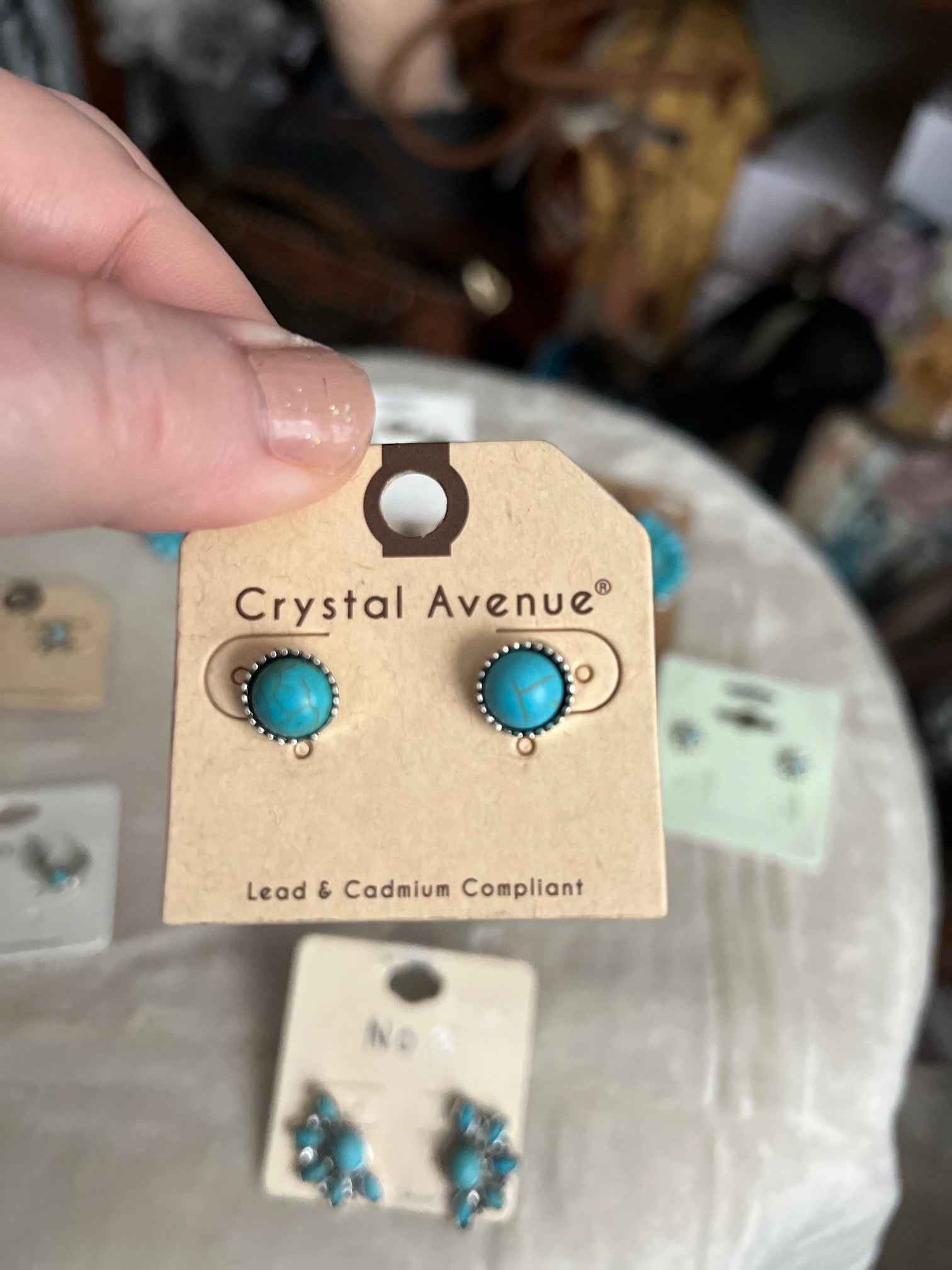 Western Turquoise Stud Earrings - Variety CedarHill Country Market