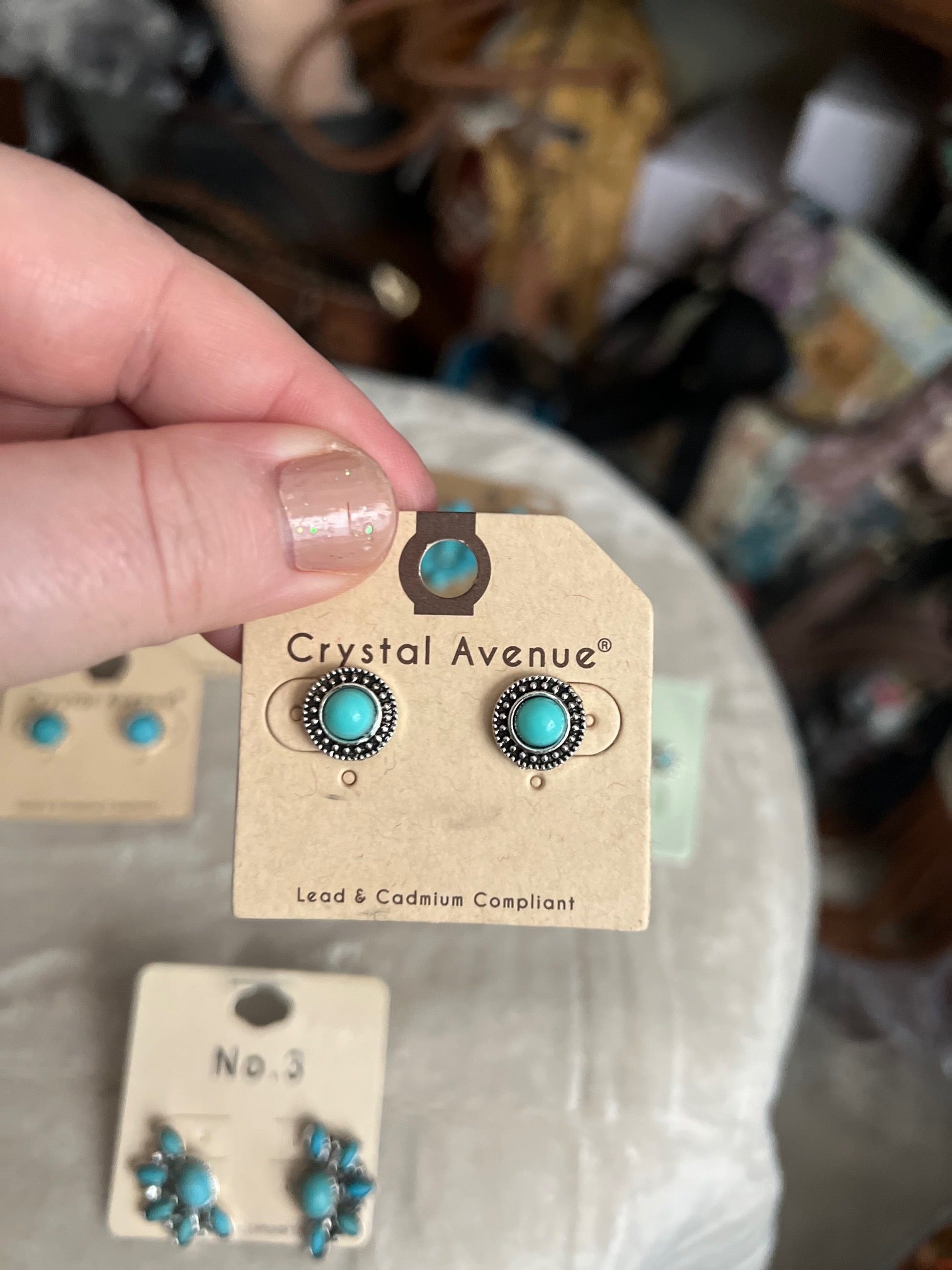 Western Turquoise Stud Earrings - Variety CedarHill Country Market