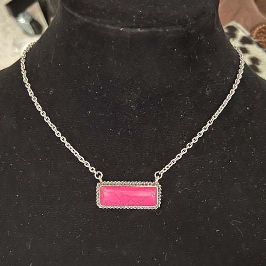Pink Bar Necklace 0715 CedarHill Country Market