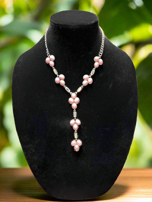 Fashion Floral and AB Gem Lariat Necklace Cedar Hill Country Market