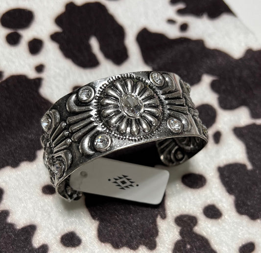 Fashion Silverplated AB Stone Cuff Bracelet Cedar Hill Country Market