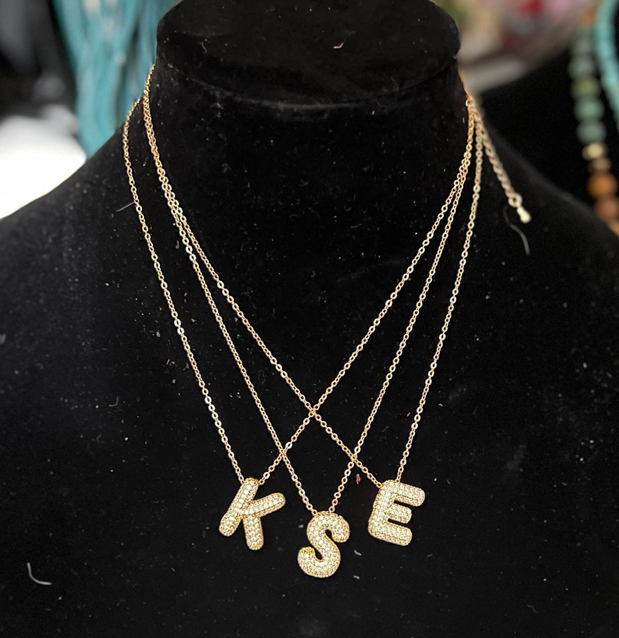 18 Karat Gold Dipped Initial Necklaces - Multi Cedar Hill Country Market