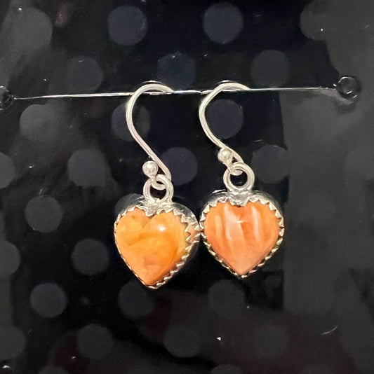 Genuine Spiny Oyster Heart Shaped Earrings Cedar Hill Country Market