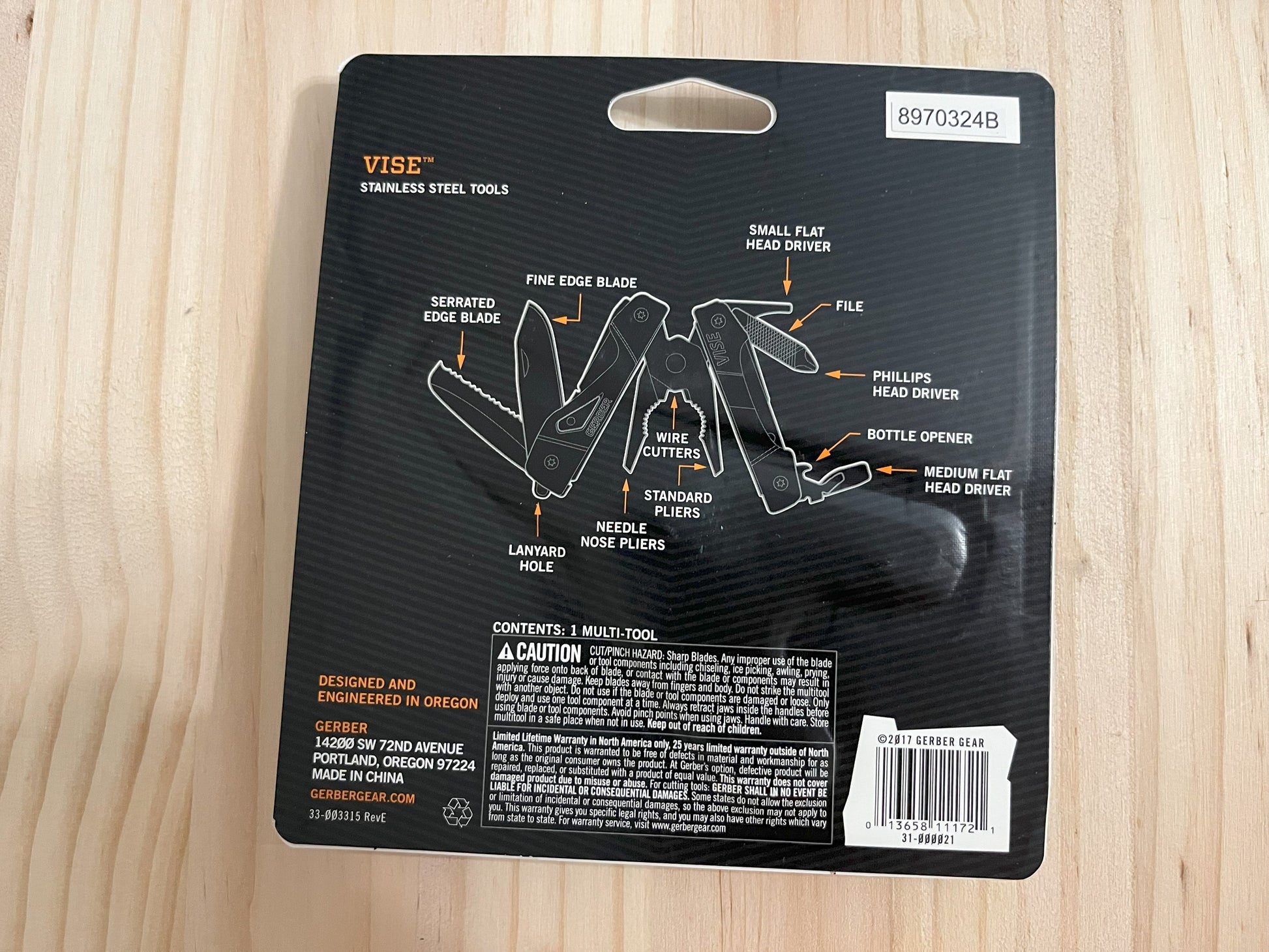 Gerber Vise Pocket Knife Tool - Black (G0021) 6006 CedarHill Country Market