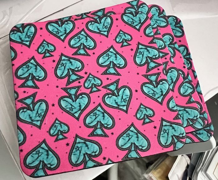 Turquoise Spade Coaster Set of 4 Cedar Hill Country Market