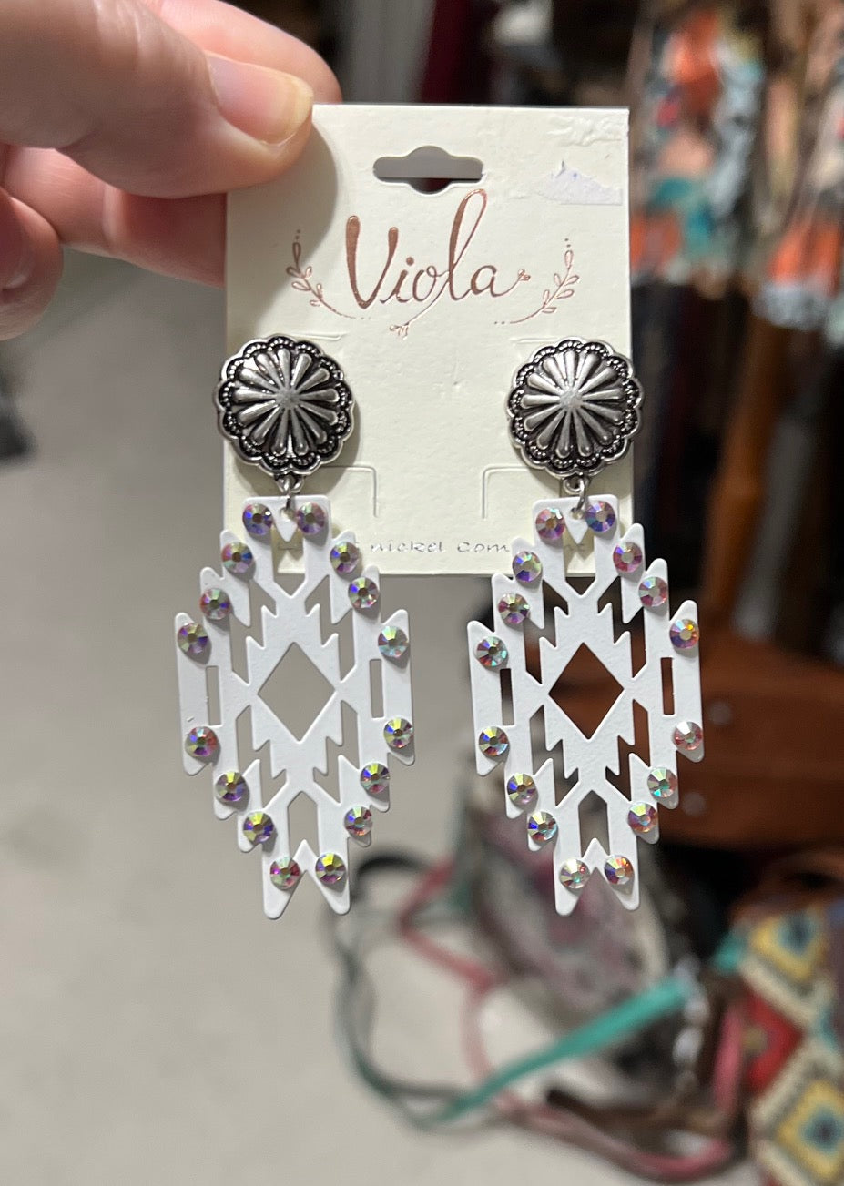 Aztec Glitz and Glamour Stud back Ear Rings - Multi CedarHill Country Market