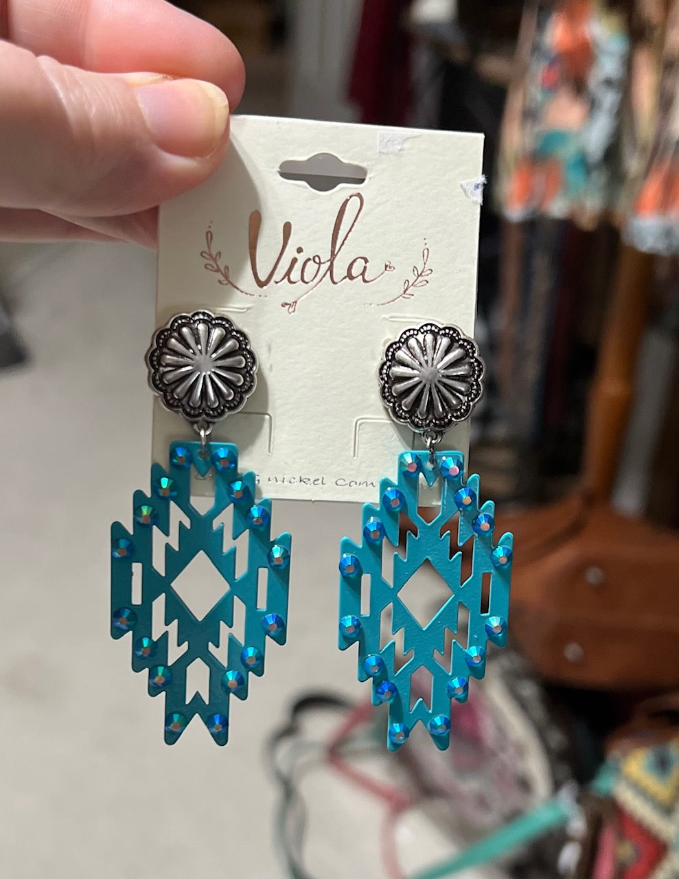 Aztec Glitz and Glamour Stud back Ear Rings - Multi CedarHill Country Market