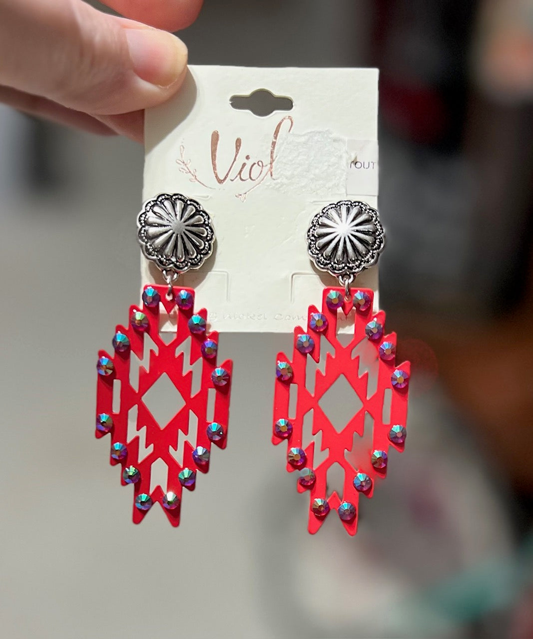 Aztec Glitz and Glamour Stud back Ear Rings - Multi CedarHill Country Market