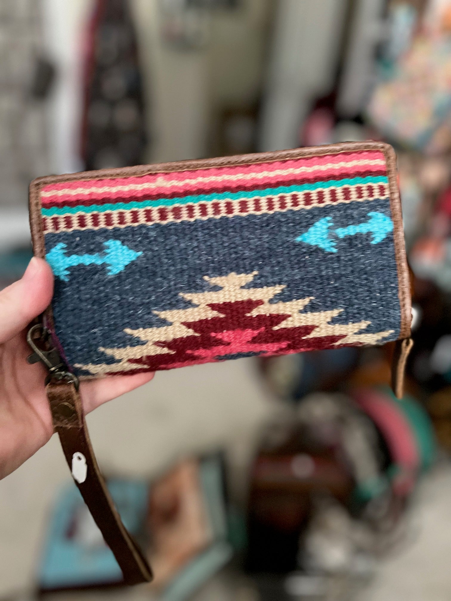 Saddle Blanket Western Women's Zipper Wristlet/Handbag Wallet Cedar Hill Country Market