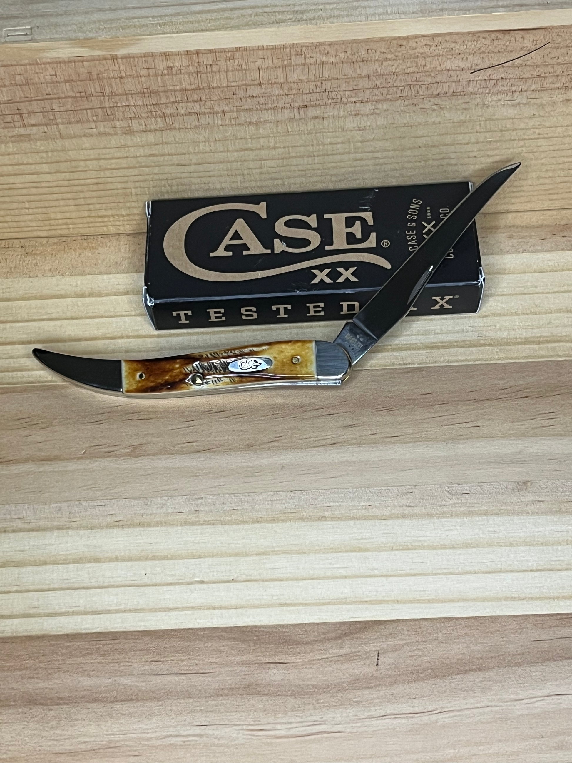 Case 6.5 BoneStag Medium Texas Toothpick Pocket Knife (CA65328) 7252 CedarHill Country Market