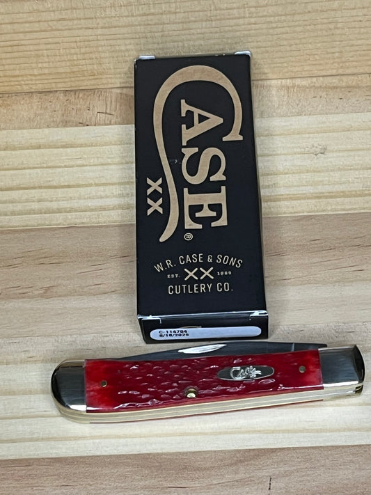 Case Dark Red Bone Standard Jig Trapper Pocket Knife (CA00646) 7235 CedarHill Country Market