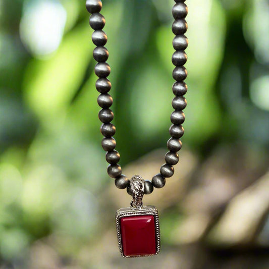 Navajo Pearl with Square Pendant Cedar Hill Country Market