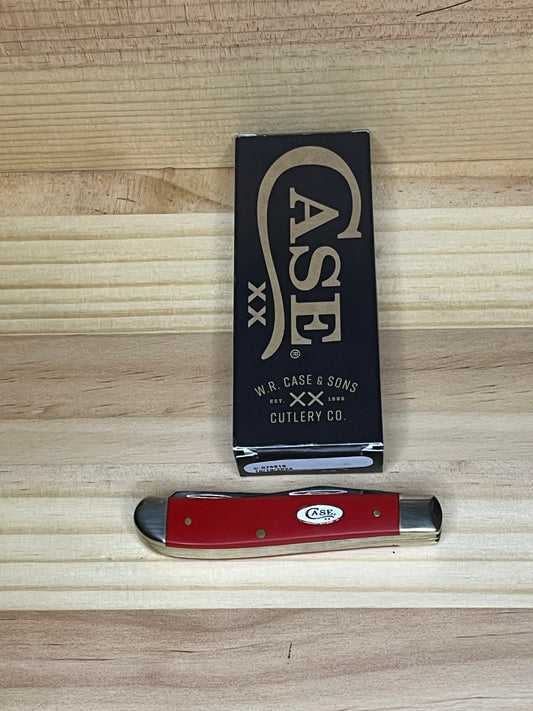 Case Sparxx Red Synthetic Smooth Mini Trapper Pocket Knife (CA56981) 7254 CedarHill Country Market