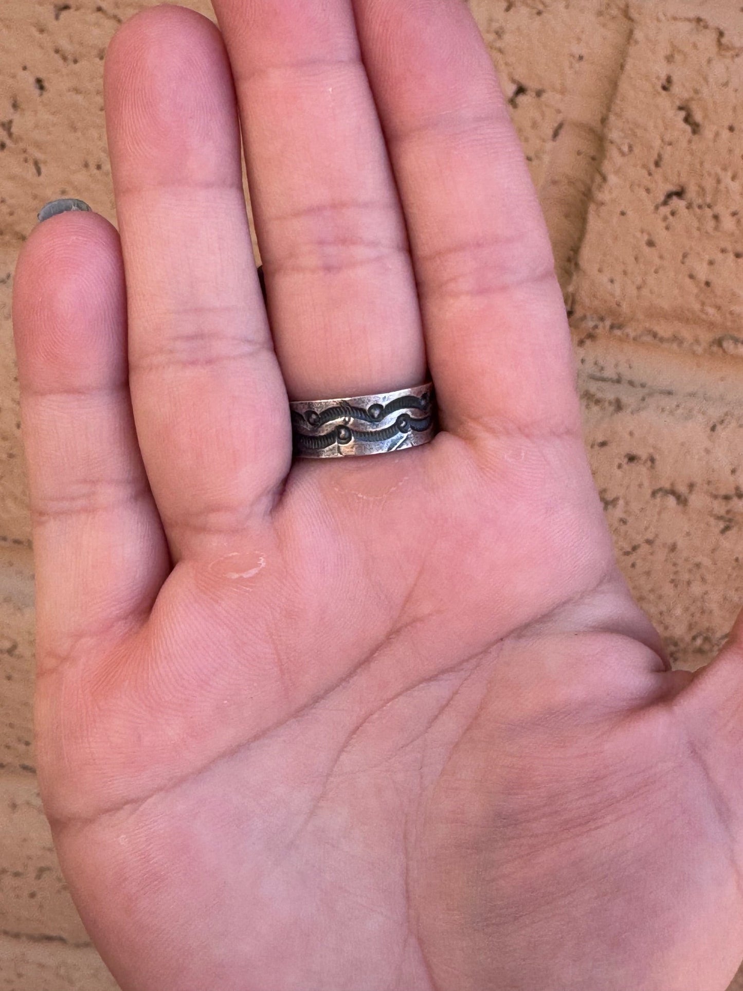 Handcrafted Queen Pink Conch & Sterling Silver Adjustable Statement Ring by Kevin Billah Nizhoni Traders LLC