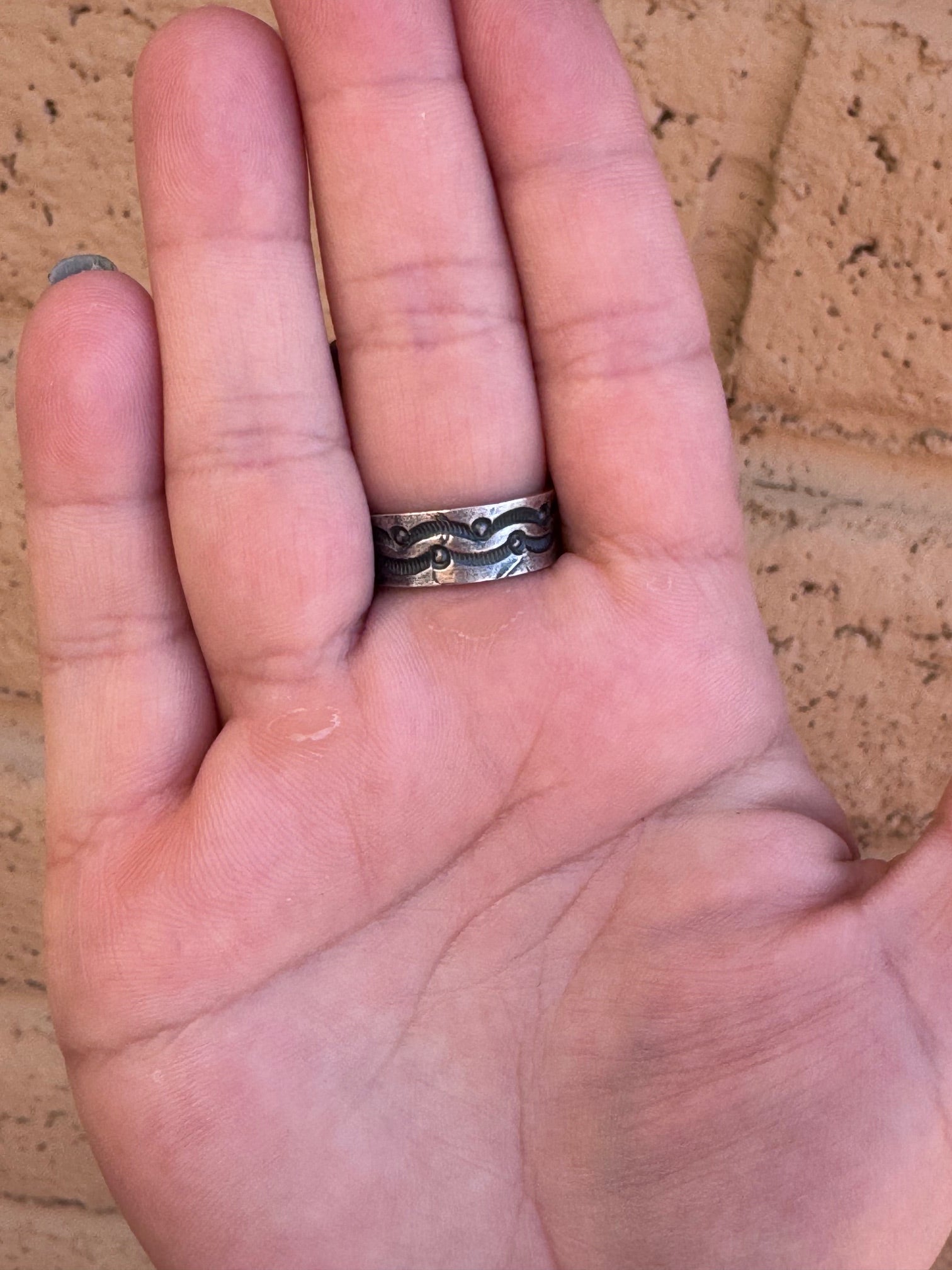 Handcrafted Queen Pink Conch & Sterling Silver Adjustable Statement Ring by Kevin Billah Nizhoni Traders LLC