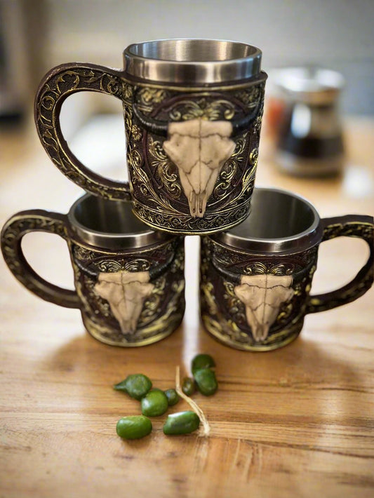 Bull Skull Western Coffee Mug CedarHill Country Market