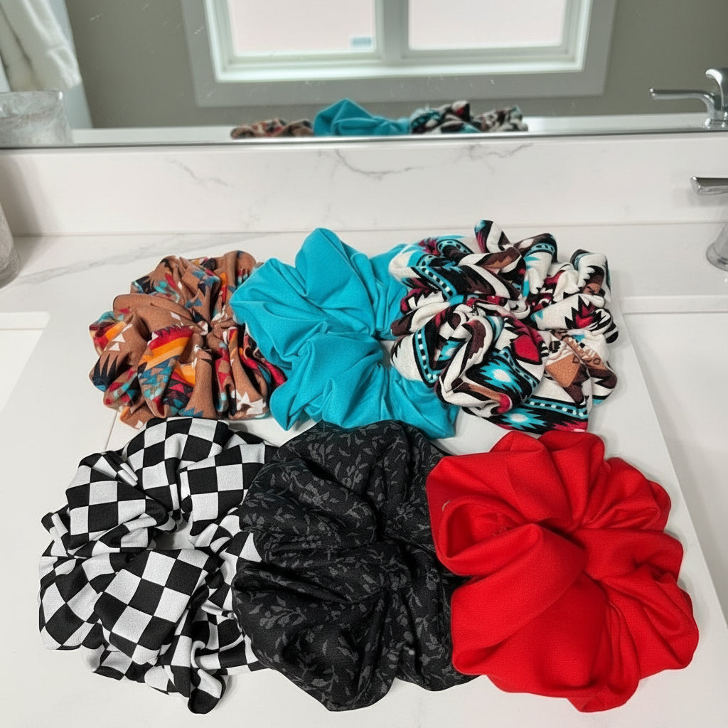 Western Themed Hair Scrunchies Cedar Hill Country Market