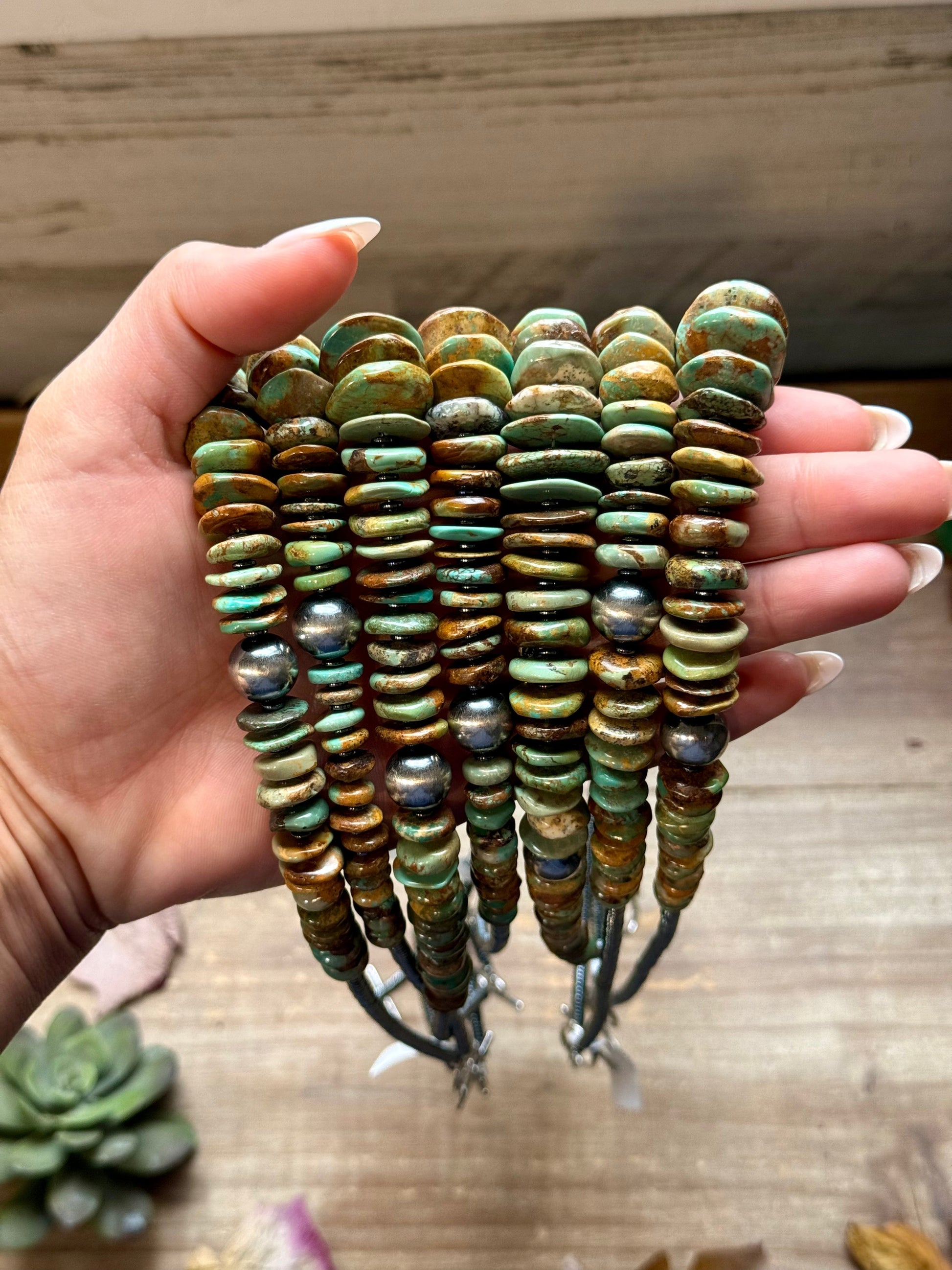 Green Turquoise & Black Hematite Necklace – 23.5” The Bijoux FAB Jewelry