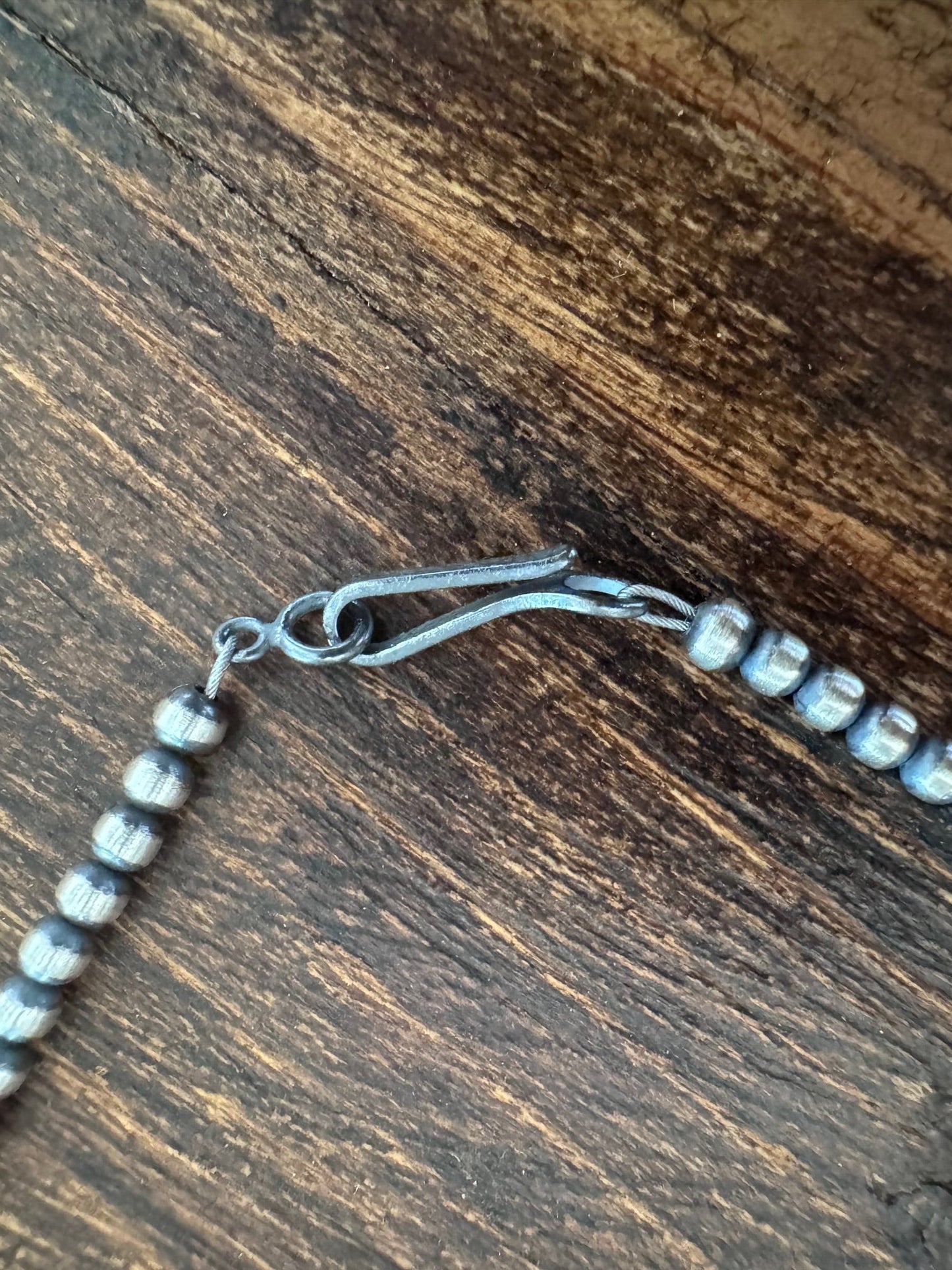 Handcrafted Red Spiny, Orange Spiny & Sterling Silver Pearl 3mm Beaded Necklace Nizhoni Traders LLC