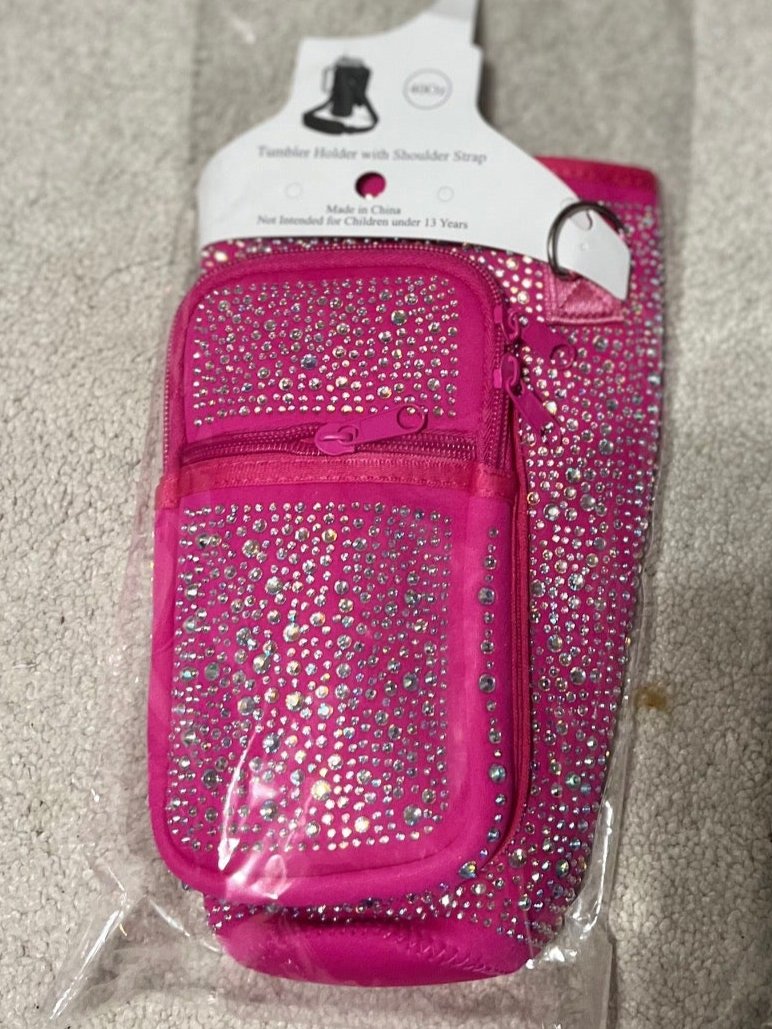 40 oz Bling Tumbler Cover with Wallet and Crossbody Handbag Strap CedarHill Country Market