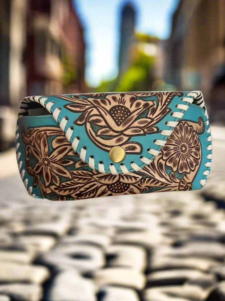 Chimayo Glasses Sun Case in Turquoise by Myra Cedar Hill Country Market