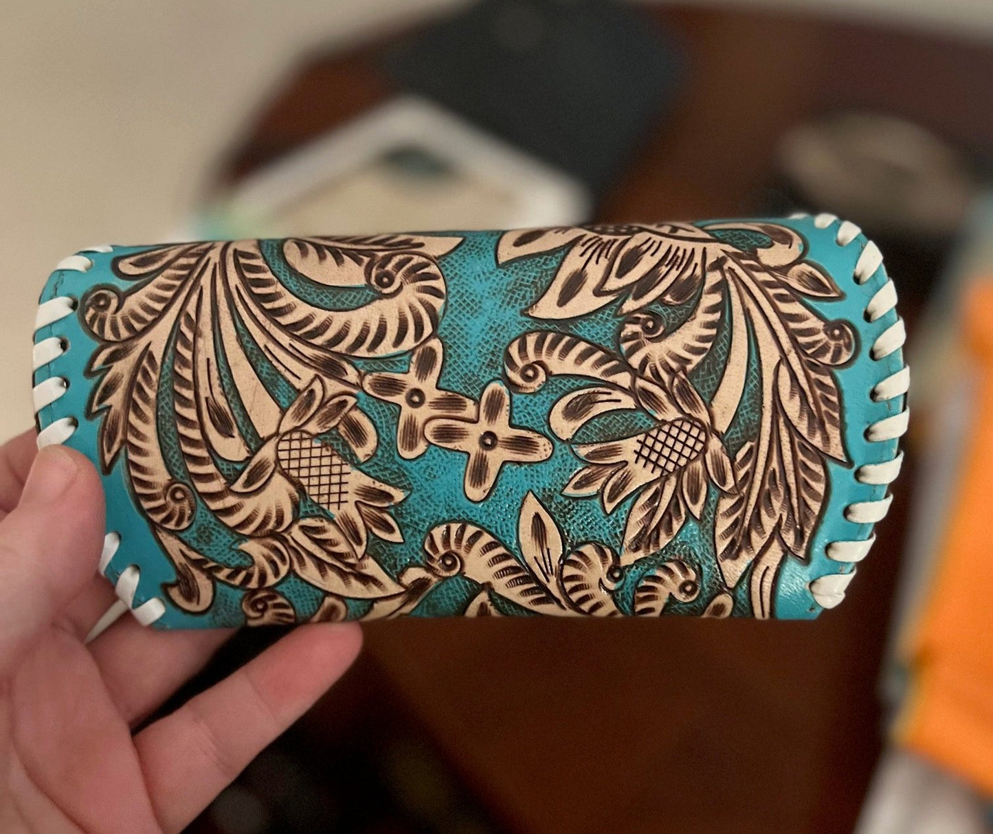 Chimayo Glasses Sun Case in Turquoise by Myra Cedar Hill Country Market