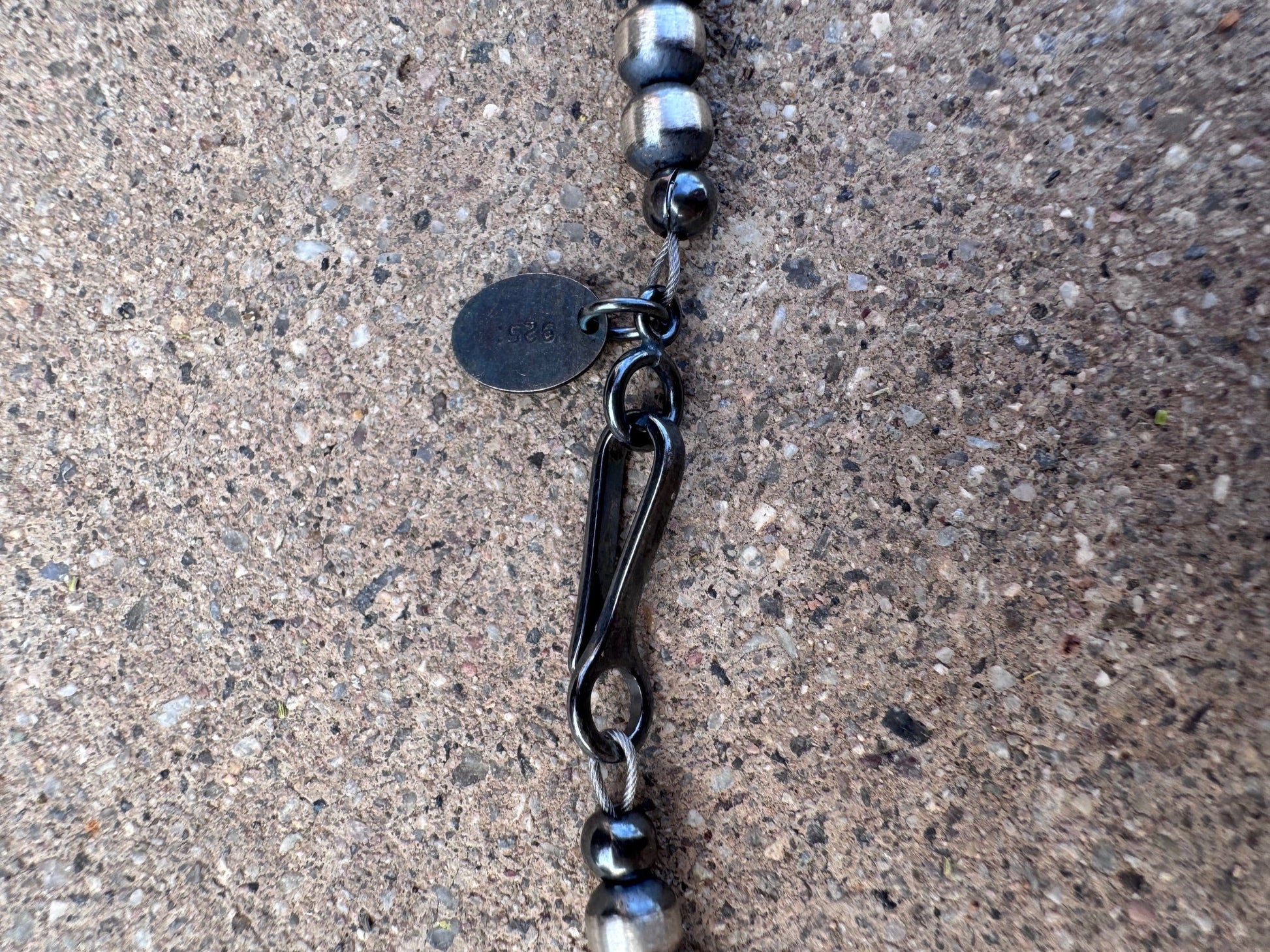 Handcrafted Fire Opal Collection & Sterling Silver Pearl 4-14mm Beaded Jacla Necklace 30" Nizhoni Traders LLC