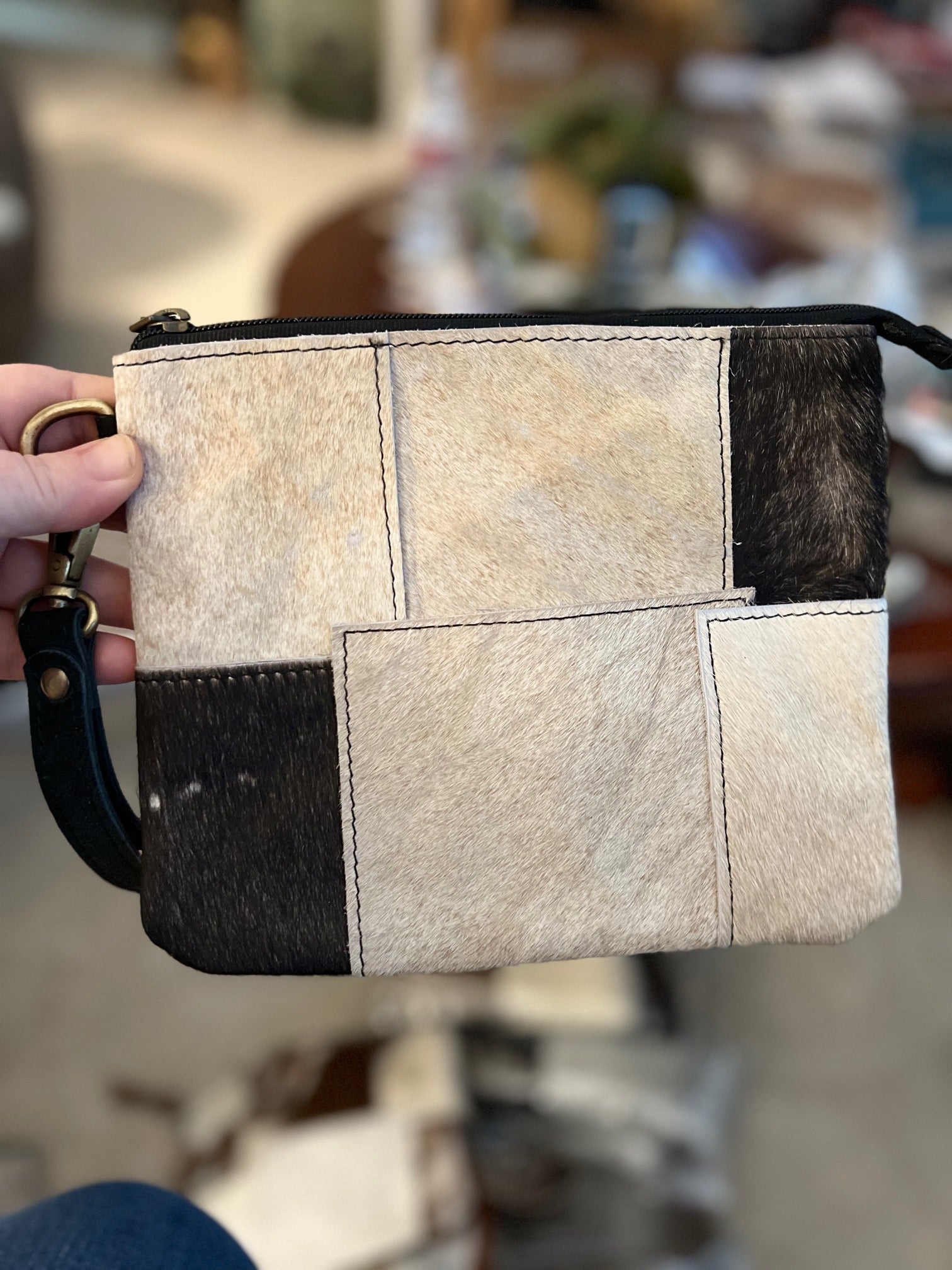 Cowhide Zip Wristlets Cedar Hill Country Market