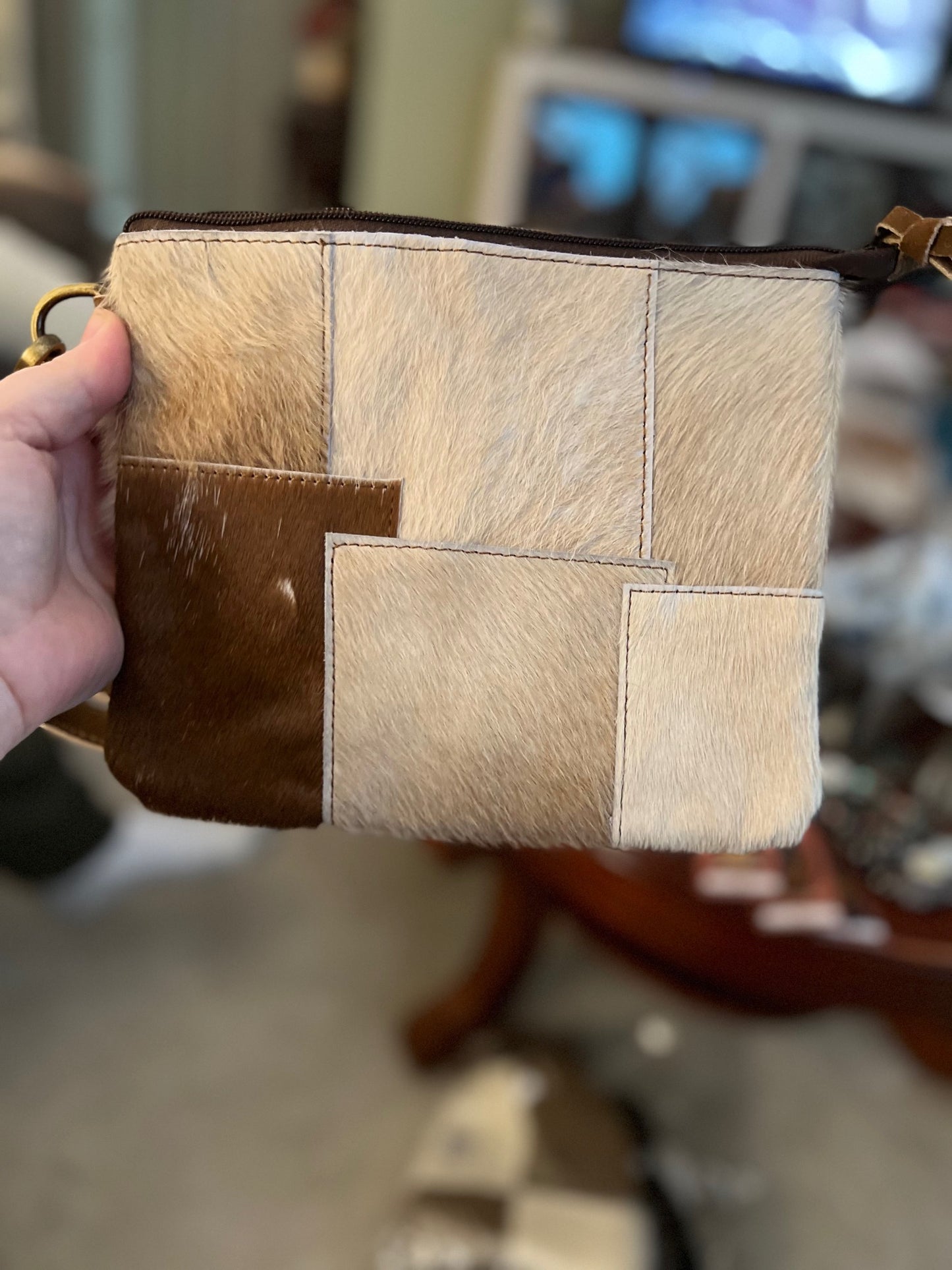 Cowhide Zip Wristlets Cedar Hill Country Market