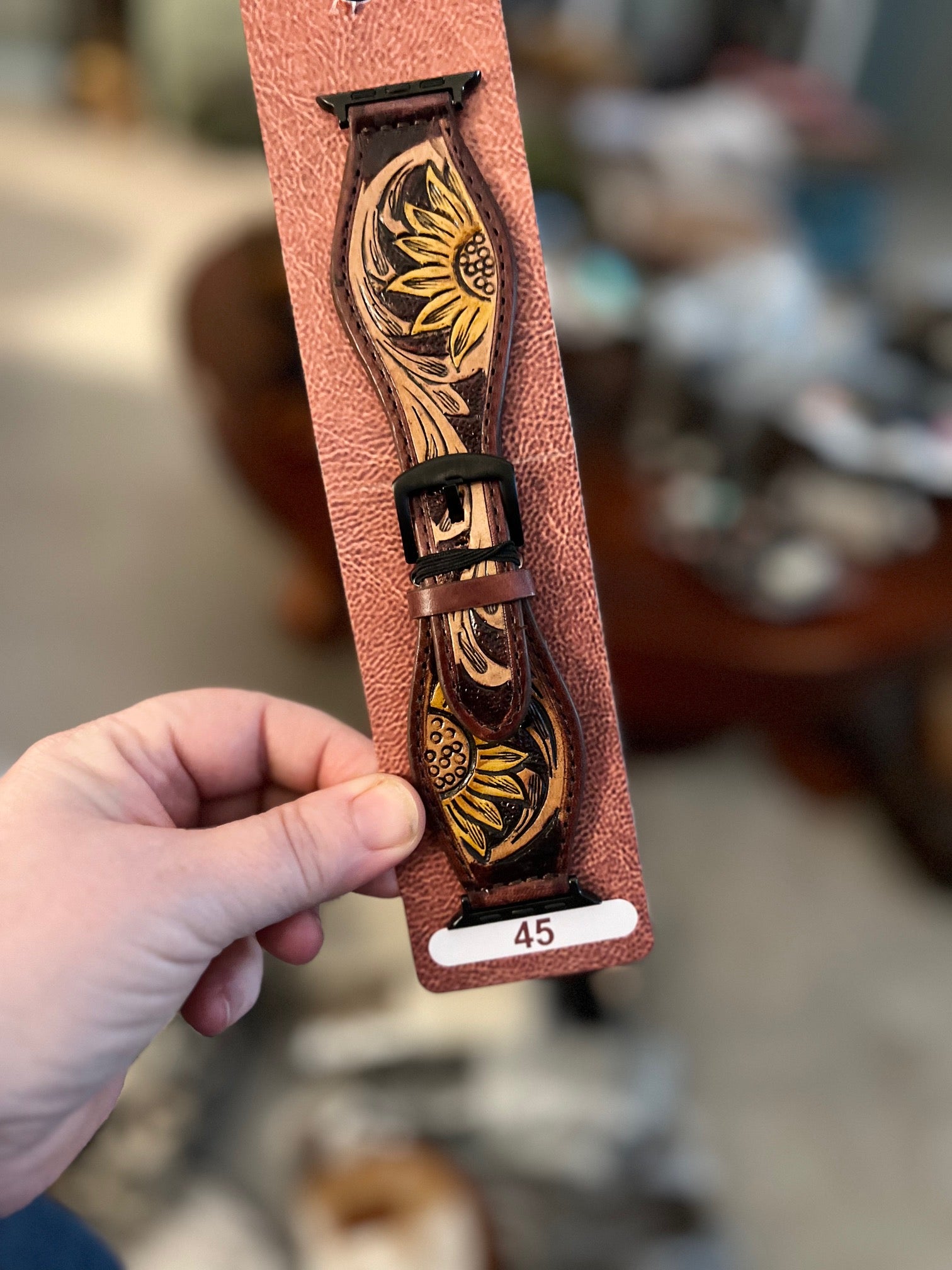 Western Leather Hand Tooled Apple Watch Bands Cedar Hill Country Market