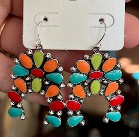 Multi Color Squash Earrings on Hooks Cedar Hill Country Market