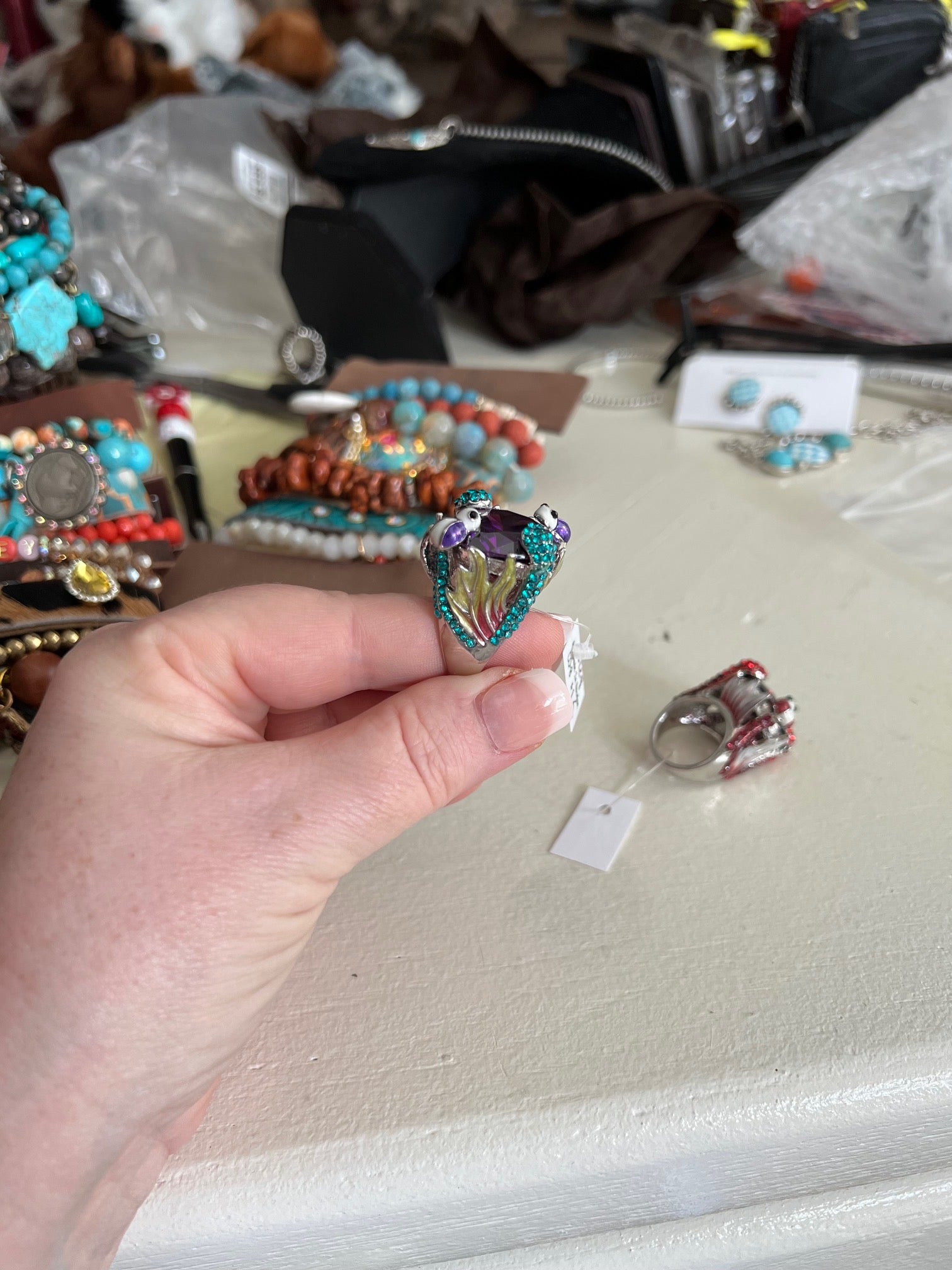 Sandra Ling - Ladybug Cocktail Rings Size 8 Cedar Hill Country Market