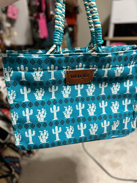 Wrangler Turquoise Cactus Tote Bag Cedar Hill Country Market