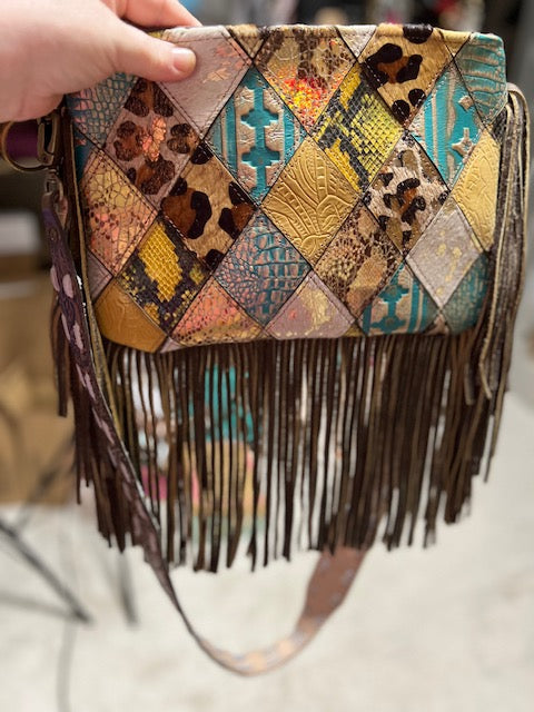 Keep it Gypsy - Genuine Leather Louie Embossed Fringe Crossbody Handbag (Copy) Cedar Hill Country Market