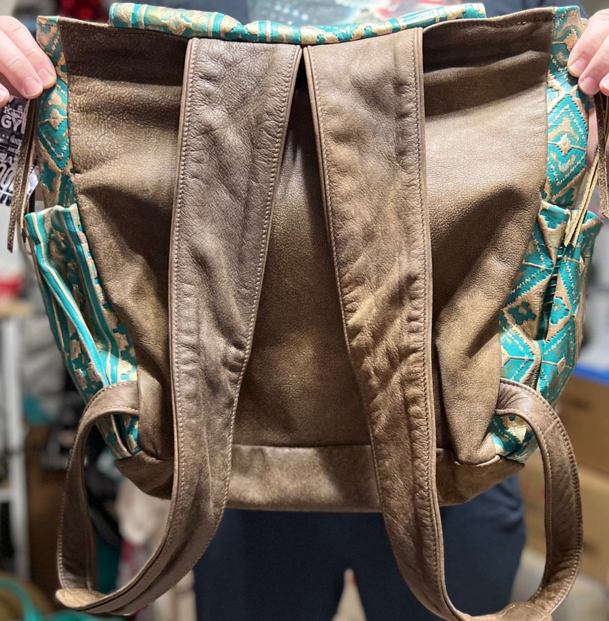 Keep it Gypsy - Genuine Leather Oversized Backpack Handbag Cedar Hill Country Market