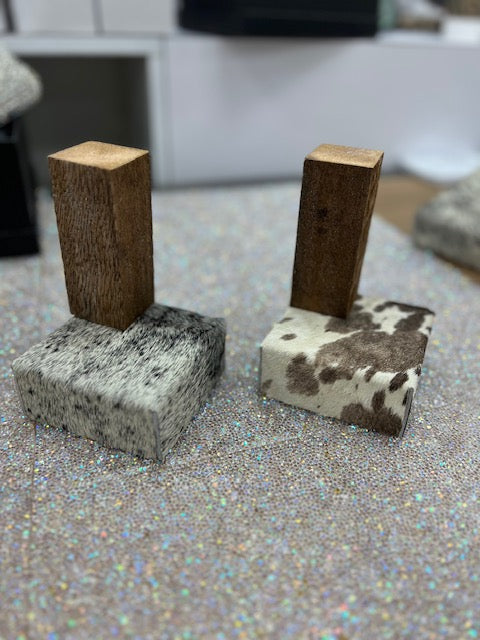 Cowhide Bracelet Pedestals - Stack Racks CedarHill Country Market