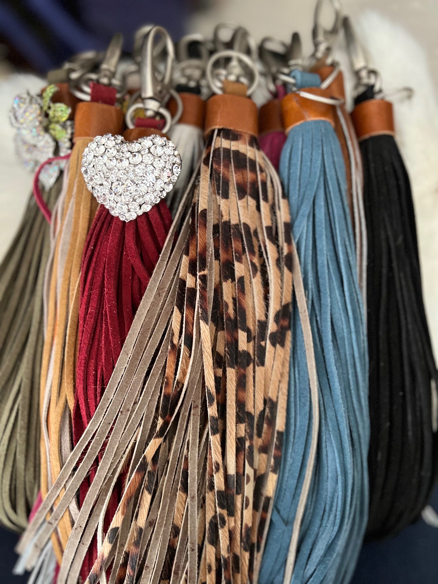 Genuine Leather Tassel Style KeyChains - Multi Cedar Hill Country Market