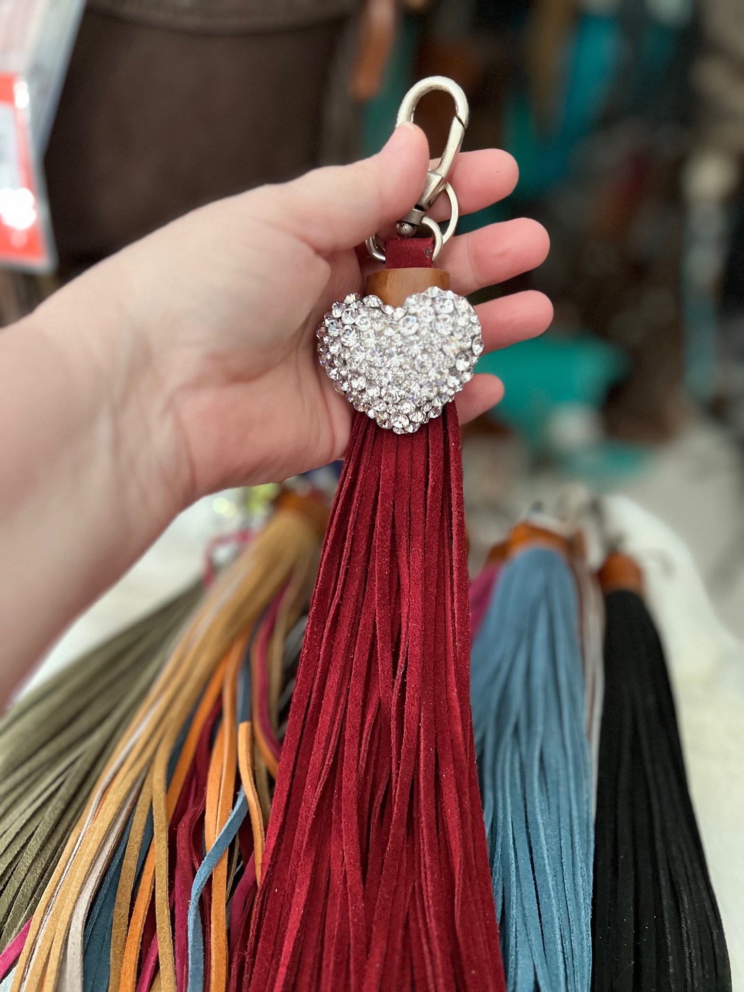 Genuine Leather Tassel Style KeyChains - Multi Cedar Hill Country Market