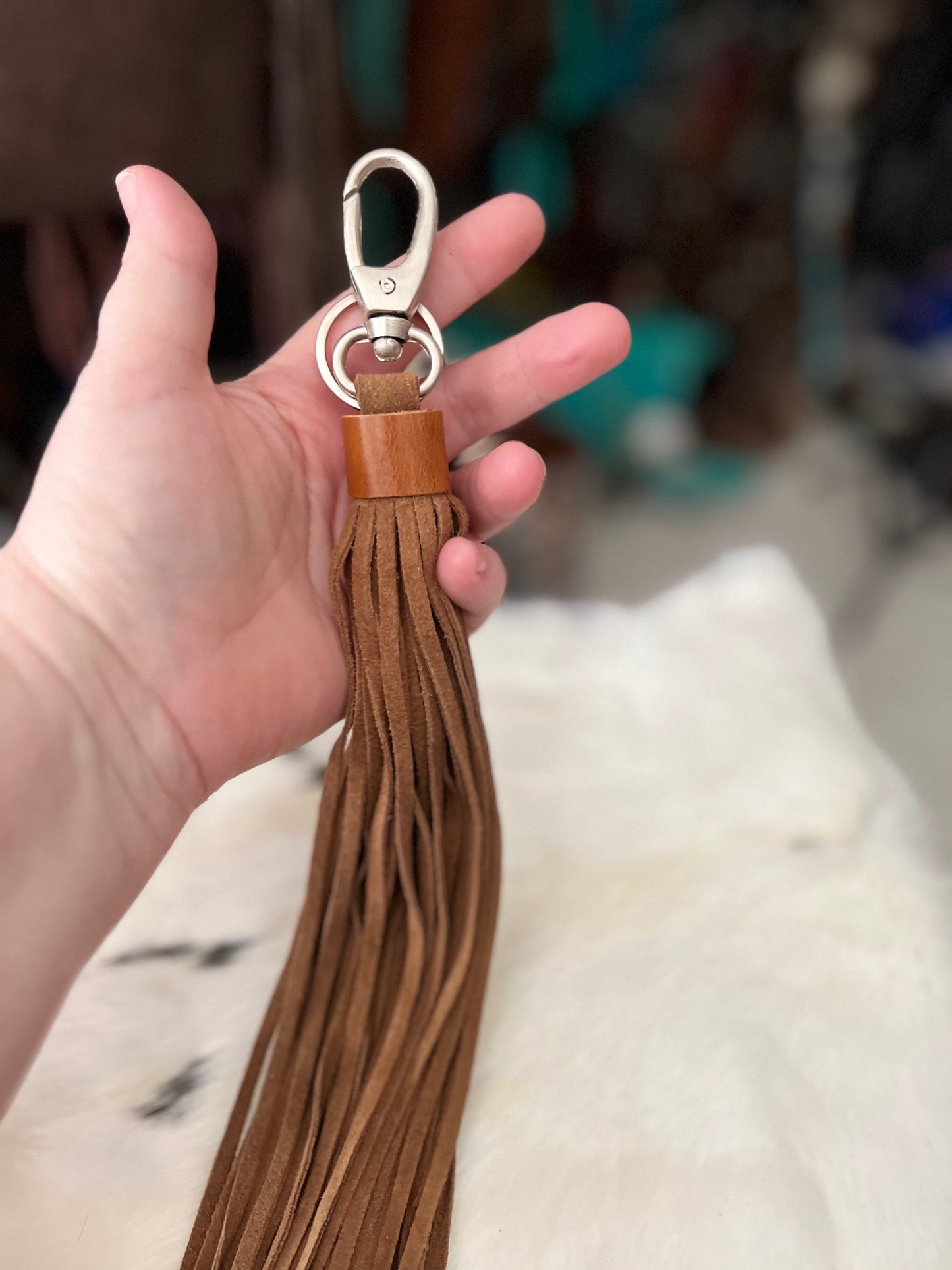 Genuine Leather Tassel Style KeyChains - Multi Cedar Hill Country Market