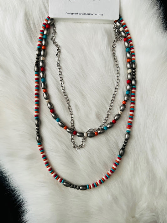 Navajo Pearl Triple Deck Necklace Cedar Hill Country Market