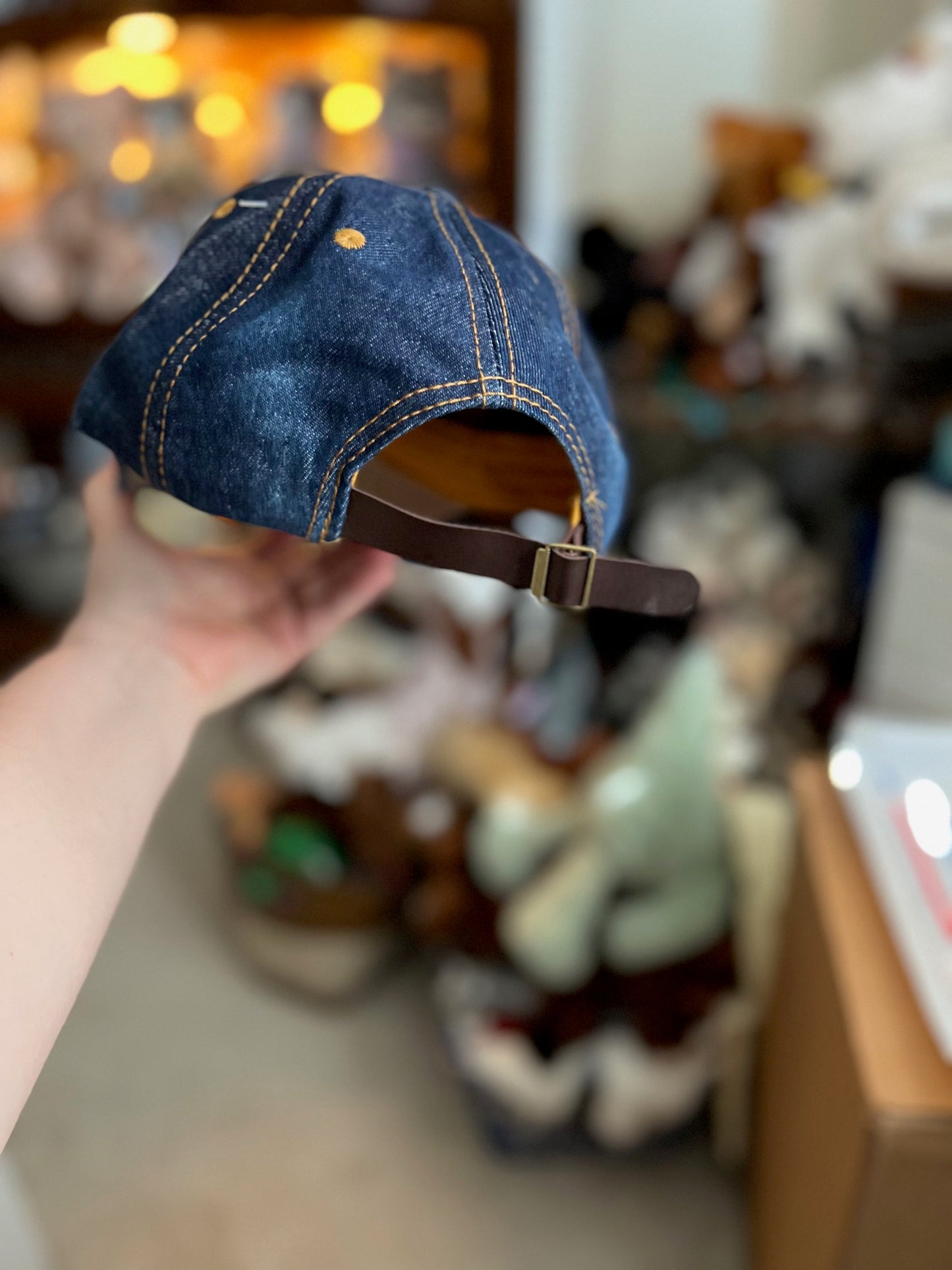 TRUMP - Bling Rhinestone Denim Hat with buckle back CedarHill Country Market