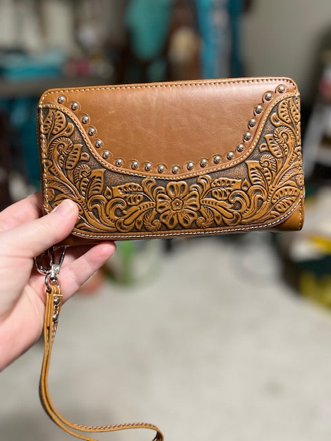 Montana West Tan Zip Wristlet Wallet Cedar Hill Country Market