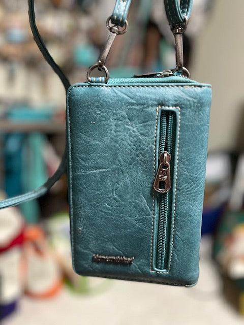 Montana West Turquoise Phone Wallet with Adjustable Strap Cedar Hill Country Market